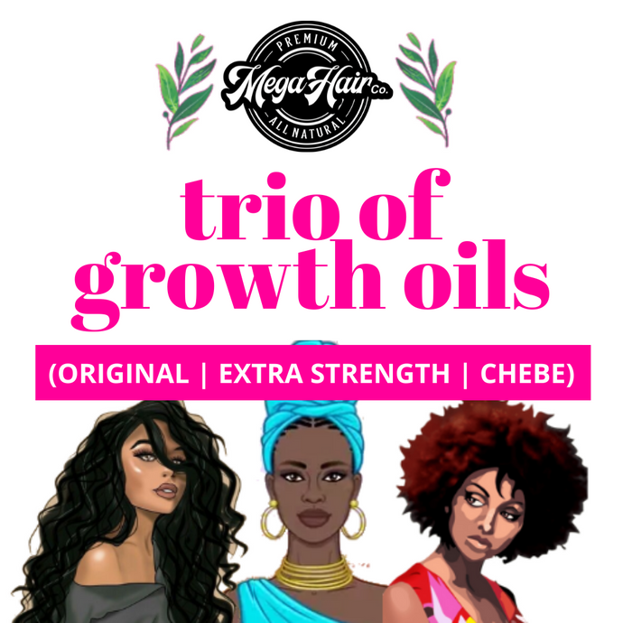 Trio of Growth Oils Set (Includes Original, Extra Strength, Chebe) Save $10!