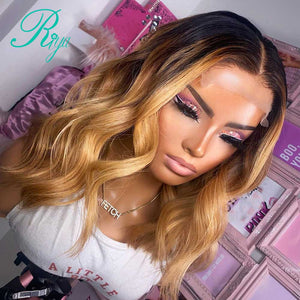 Honey Blonde Ombre Loose Wave Lace Front 16" Wig  (Pre-Order Only)