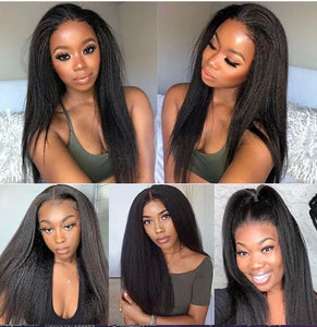 Glueless Natural Hairline Kinky Straight 20" Wig (Pre-Order)